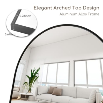 Stylish JAWGLOW Arched Full Length Mirror for Every Space