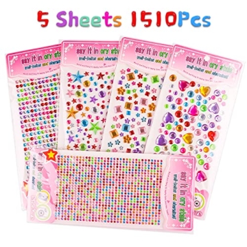 Gem Stickers for Crafts - 1510pcs Self Adhesive Gems