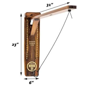 GoSports Hook 21 Wall Mount Ring Swing Game for All Ages