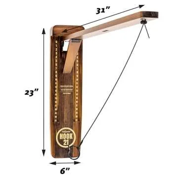 GoSports Hook 21 Wall Mount Ring Swing Game for All Ages
