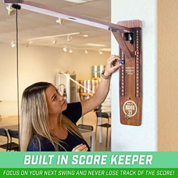 GoSports Hook 21 Wall Mount Ring Swing Game for All Ages