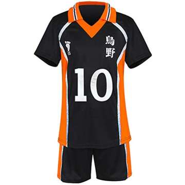 Gurbanton Anime Costume Jersey Karasuno High School Volleyball Uniform Cosplay Shirt Shorts