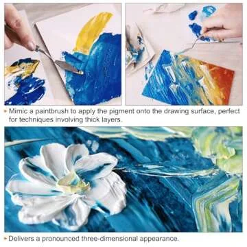 HARFINGTON 2Pcs Palette Knife Painting Tool 6.3" Stainless Steel Blade Spatula Painting Pallet Knife Beech Wood Handle for Oil Acrylic Canvas Color Mixing