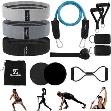 HaroFit 13-Piece Resistance Bands Set for Home Workouts