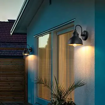 CHUXIA Gooseneck Barn Light Outdoor Farmhouse Barn Lights Waterproof Gooseneck Vintage Wall Sconces with E26 Light Bulb for Patio Porch