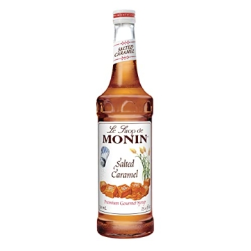 Monin Salted Caramel Syrup, All-Natural Flavors for Beverages & Desserts, 750 ml