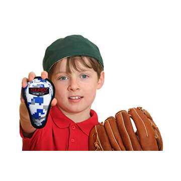 Youper Boys Youth Soft Foam Protective Athletic Cup (Ages 7-12), Kid Athletic Cup for Baseball, Football, Lacrosse, Hockey, MMA (Ocean Camo (1-Pack))