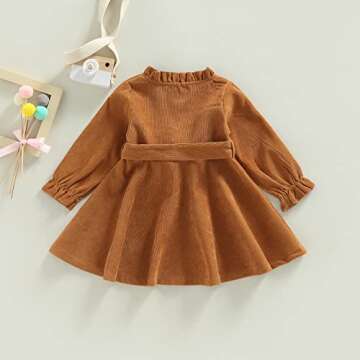 Plaid Baby Girls Dress for Fall and Winter Wear