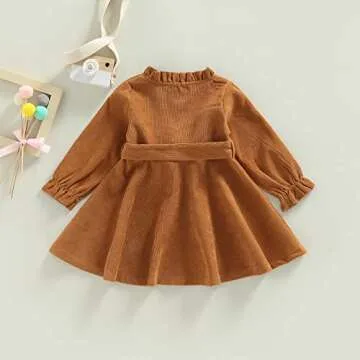 Plaid Baby Girls Dress for Fall and Winter Wear