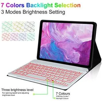 iPad 9th Generation Case with Keyboard 10.2 inch, Removable Wireless Bluetooth Keyboard| Slim Folio Protective Cover with Pencil Holder for iPad 9th 2021/8th 2020/7th 2019/Air 3rd Gen/Pro 10.5