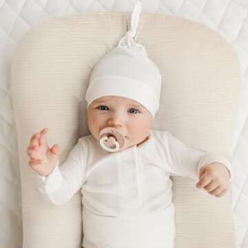 Konssy Muslin Baby Lounger Cover 1 Pack, 100% Cotton Newborn Lounger Cover, Soft and Breathable Lounger Slipcover, Cover Only