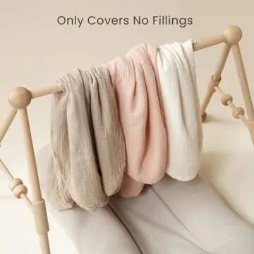 Konssy Muslin Baby Lounger Cover 1 Pack, 100% Cotton Newborn Lounger Cover, Soft and Breathable Lounger Slipcover, Cover Only