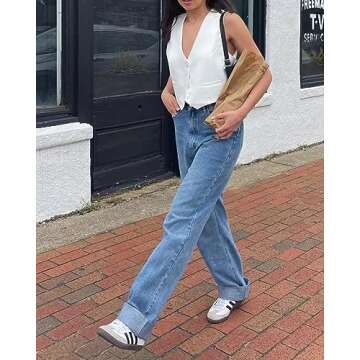 Pofihavi Women's Cropped Suit Vest - Stylish & Versatile