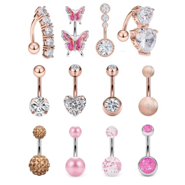 Elegant Vsnnsns 14G Belly Button Rings Jewelry Set