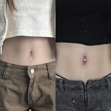 Elegant Vsnnsns 14G Belly Button Rings Jewelry Set