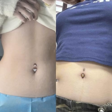 Elegant Vsnnsns 14G Belly Button Rings Jewelry Set