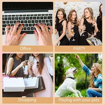 Elegant Pink Swirl Press On Nails - Reusable & Stylish