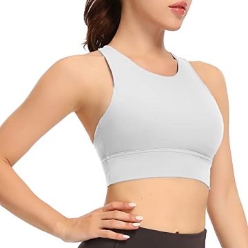 Lemedy Women Strappy Sports Bra Padded Yoga Workout Top