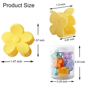 Durable Small Cute Flower Hair Clips - 10 PCS Set