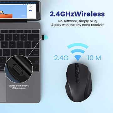 LODVIe Wireless Mouse with 2400 DPI and Ergonomic Design
