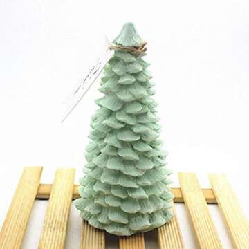 3D Christmas Tree Silicone Candle Mold for Festive Crafting