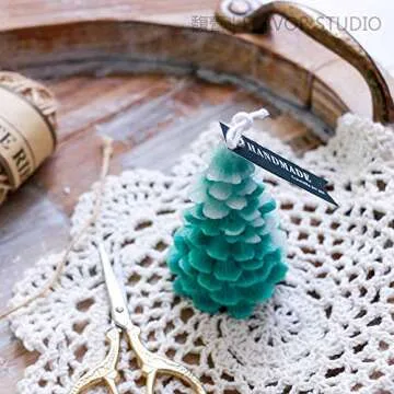 3D Christmas Tree Silicone Candle Mold for Festive Crafting