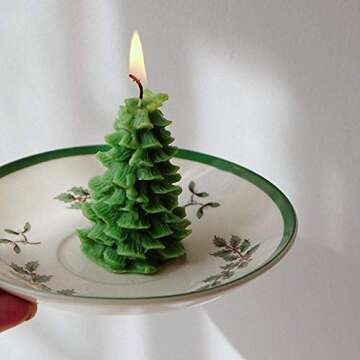 3D Christmas Tree Silicone Candle Mold for Festive Crafting