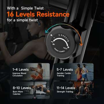 Recumbent Exercise Bike, Recumbent Stationary Bike for Home, Recumbent Bike with 400LB Weight Capacity Whisper-Quiet 16 Levels Magnetic Resistance Heart Rate Handle and Multi-Function LCD Comfortable Seat