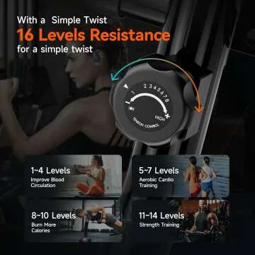 Recumbent Exercise Bike, Recumbent Stationary Bike for Home, Recumbent Bike with 400LB Weight Capacity Whisper-Quiet 16 Levels Magnetic Resistance Heart Rate Handle and Multi-Function LCD Comfortable Seat