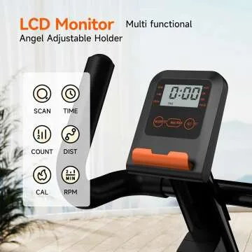 Recumbent Exercise Bike, Recumbent Stationary Bike for Home, Recumbent Bike with 400LB Weight Capacity Whisper-Quiet 16 Levels Magnetic Resistance Heart Rate Handle and Multi-Function LCD Comfortable Seat