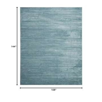 SAFAVIEH Vision Collection Area Rug - 9' x 12', Aqua, Modern Ombre Tonal Chic Design, Non-Shedding &...
