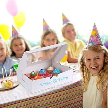 Sturdy 15-Packs White Cupcake Boxes with Inserts