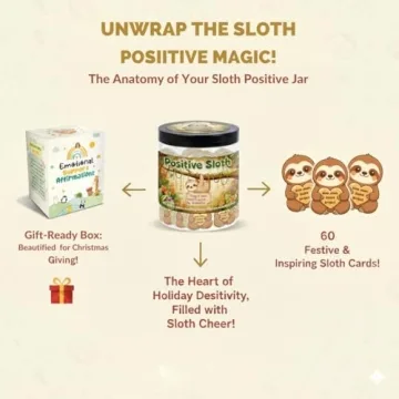 Positive Sloth Jar: 60 Affirmation Cards for Positivity