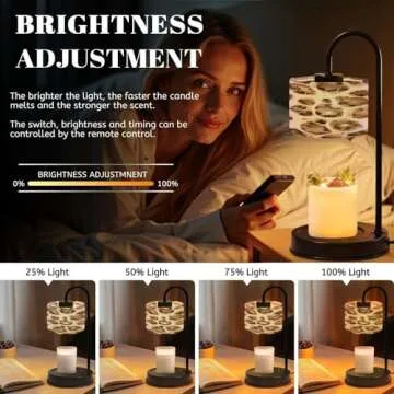 Candle Warmer Lamp with Timer Tiger Skin Watercolor Seamless Pattern Leopard Seamless Animal Skin Dimmable Wax Warmer with 4 Bulbs Birthday Gifts for Jar Candles Women House Warming New Home Decor