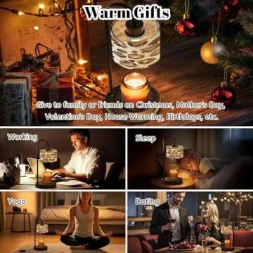 Candle Warmer Lamp with Timer Tiger Skin Watercolor Seamless Pattern Leopard Seamless Animal Skin Dimmable Wax Warmer with 4 Bulbs Birthday Gifts for Jar Candles Women House Warming New Home Decor