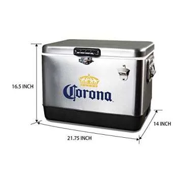 Large 51L Corona Ice Chest Cooler with Bottle Opener