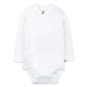 HonestBaby 3-Pack Organic Cotton Long Sleeve Bodysuits