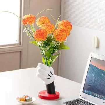 FUEMEILY Cute Mouse Pen Holder for Desk, Cartoon Mouse Vase Makeup Brush Holder, Birthday Party Supplies Gift for Home Decoration