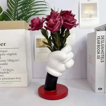 FUEMEILY Cute Mouse Pen Holder for Desk, Cartoon Mouse Vase Makeup Brush Holder, Birthday Party Supplies Gift for Home Decoration