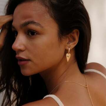 Gold Evil Eye Huggie Hoop Earrings for Women