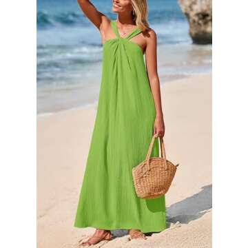PRETTYGARDEN Casual Maxi Dress with Pockets for Summer
