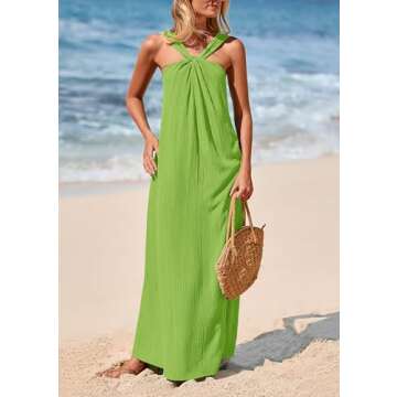 PRETTYGARDEN Casual Maxi Dress with Pockets for Summer