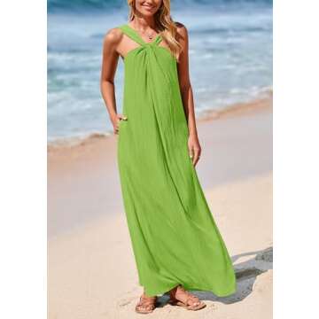 PRETTYGARDEN Casual Maxi Dress with Pockets for Summer