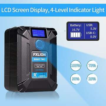 FXLION Nano Two V Mount Battery – 98Wh Portable Power Solution