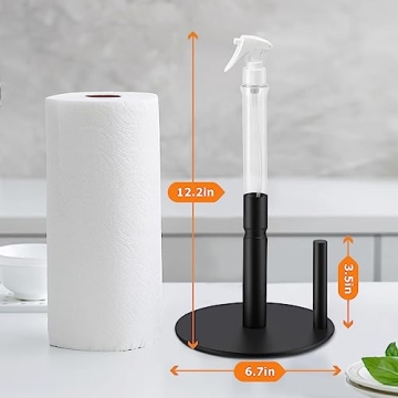 SOAMOEU Paper Towel Holder with Spray Bottle for Clean Homes
