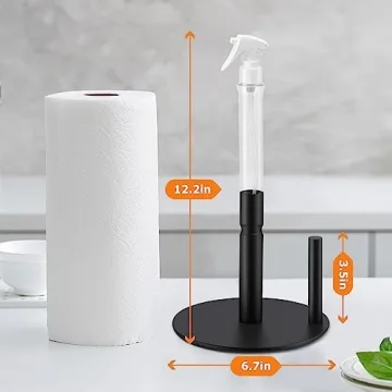 SOAMOEU Paper Towel Holder with Spray Bottle for Clean Homes
