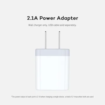 USB Wall Charger, Charger Adapter, AILKIN 2-Pack 2.1A Dual Port Quick Charger Plug Cube for iPhone 15 14 13 12 11 Pro Max 10 SE X 8 7 Plus Samsung Galaxy S23 S22 Power Block Fast Charging Box Brick
