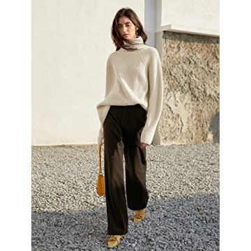 Trendy Womens Turtleneck Oversized Cozy Sweater for Fall