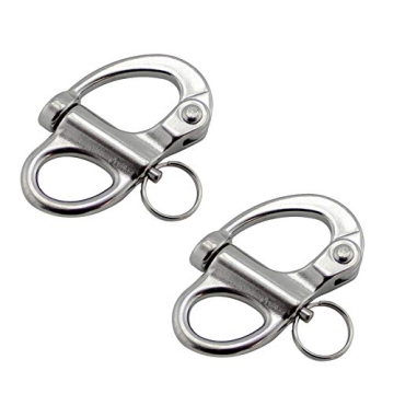NRC&XRC Premium Fixed Bail Snap Shackle - Durable 316 Stainless Steel