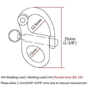 NRC&XRC 316 Stainless Steel Snap Shackle for Boating